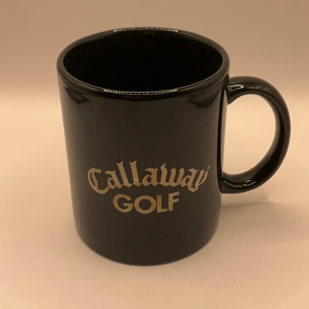 Vintage Callaway GOLF Coffee Mug Black with Silver Lettering